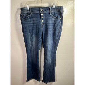 Kancan Jeans Size 18 Medium Wash Button Fly